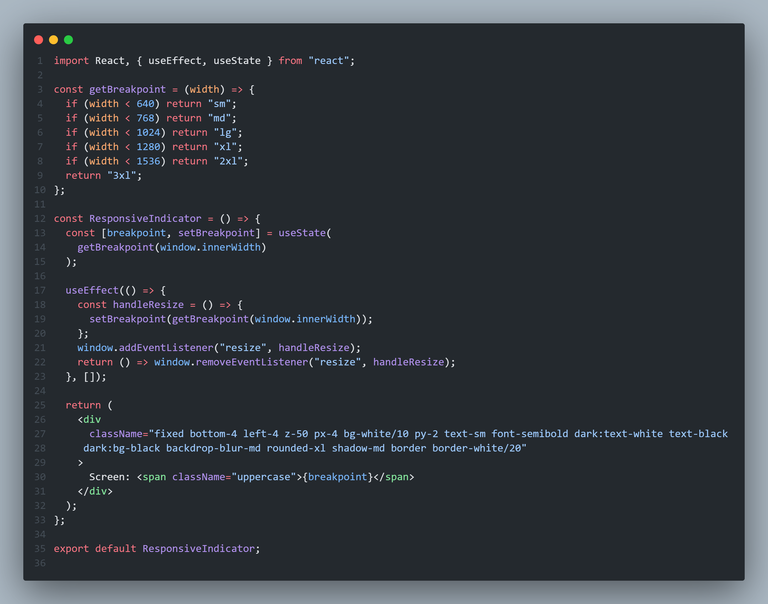 Responsive Indicator screenshot 1